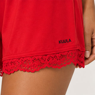Lace-Trimmed Breezy Shorts