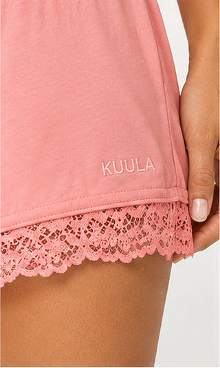 Lace-Trimmed Breezy Shorts